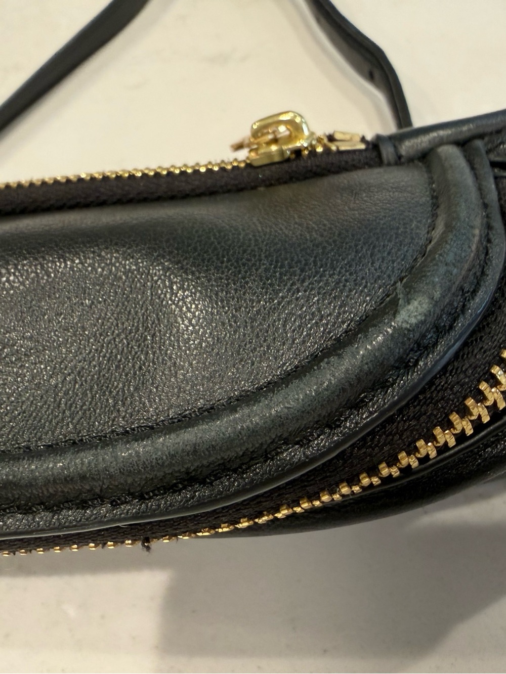Tory Burch Black Quilted Leather Crossbody Belt Bag with Tassel Accent - Picture 5 of 8